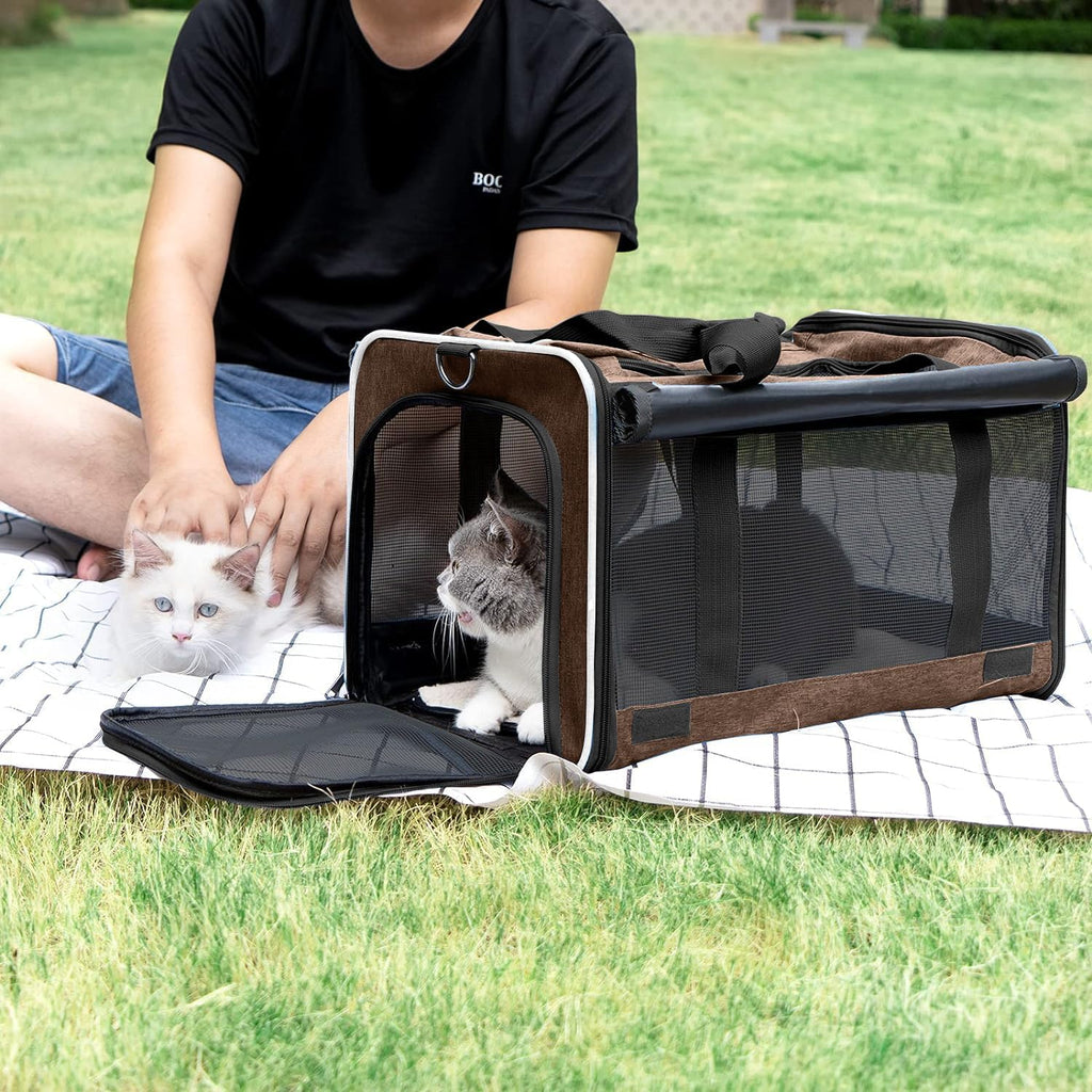 GAPZER Pet Carrier for Large Cat Soft-Sided Animal Traveling Bag up to 20lb