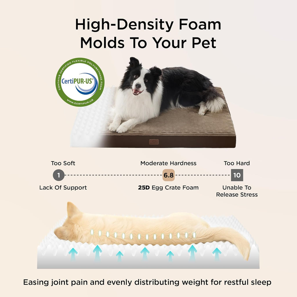 Bedsure ComfyFleece XXL Dog Bed for Crate with Washable Cover, 47x29