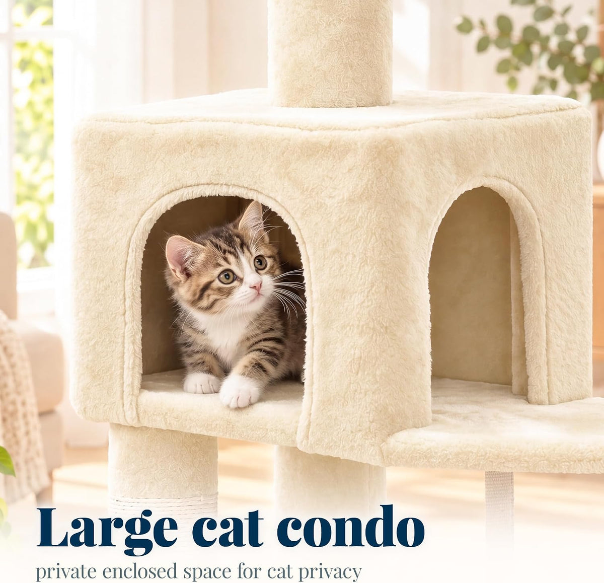 Hey-brother Cat Tree, Multi-Level Sisal Covered Scratching Posts, MPJ050M