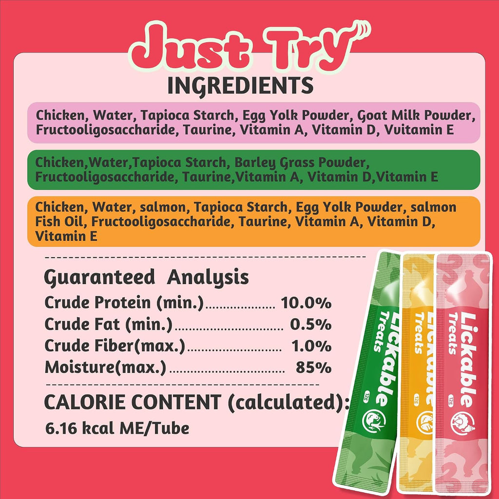 Just Try Lickable Cat Treats Variety Pack