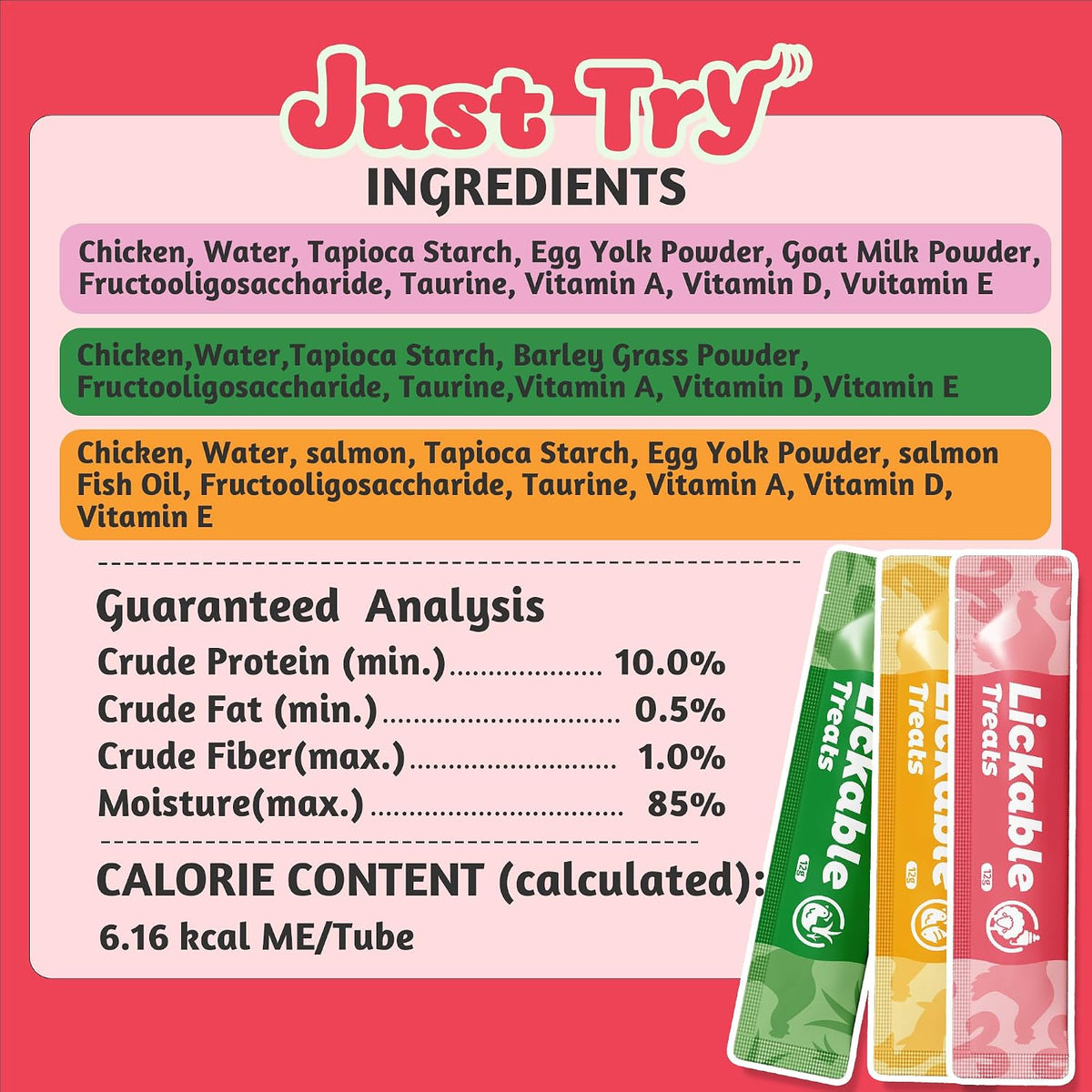 Just Try Lickable Cat Treats Variety Pack