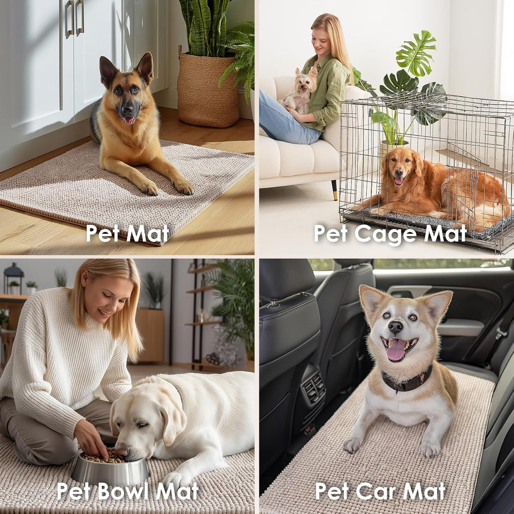 EHEYCIGA 48x30 Super Absorbent Dog Door Mat for Muddy Paws Entryway Rug