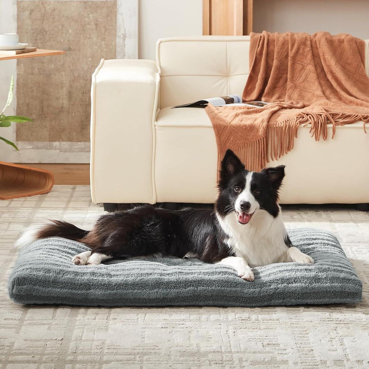 FURTIME Washable XL Dog Bed for Extra Large Dogs, Deluxe Dog Crate Beds