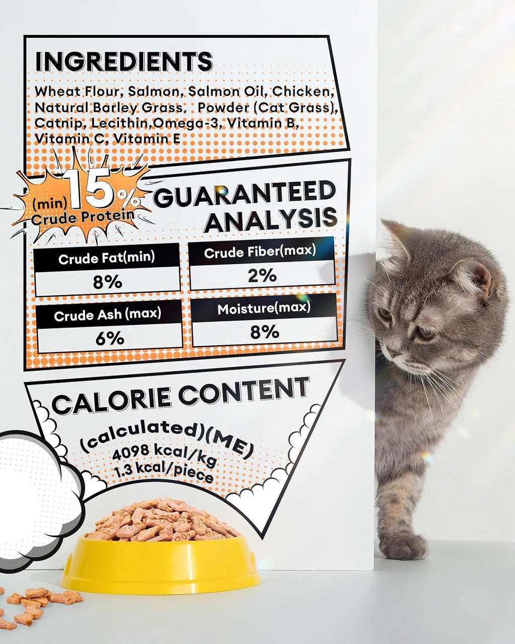 17.63oz Cat Grass Treats for Hairball Control, Digestive
