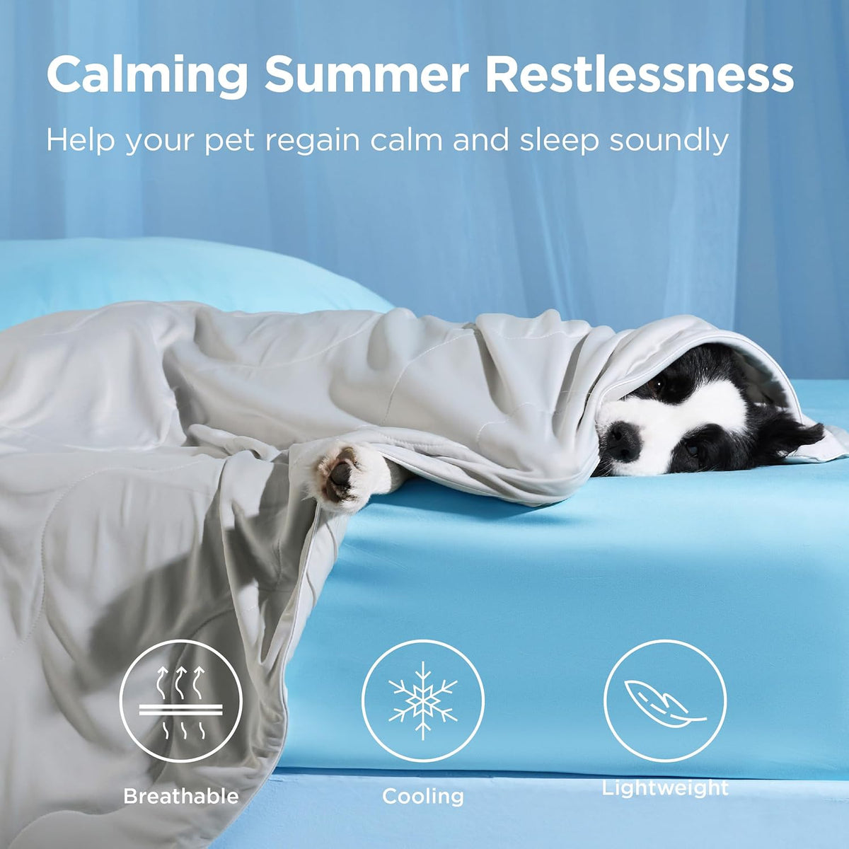Bedsure Breathable Lightweight Cooling Blanket for Large Dogs,Q-MAX>0.4,XL