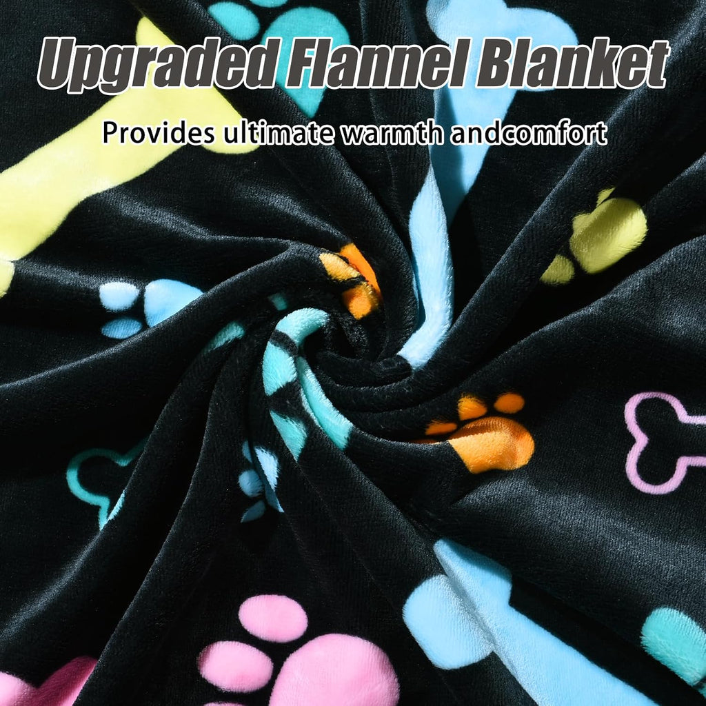Rezutan Blanket for Large Dogs & Cats Soft Reversible Cute Paw 40"x31"