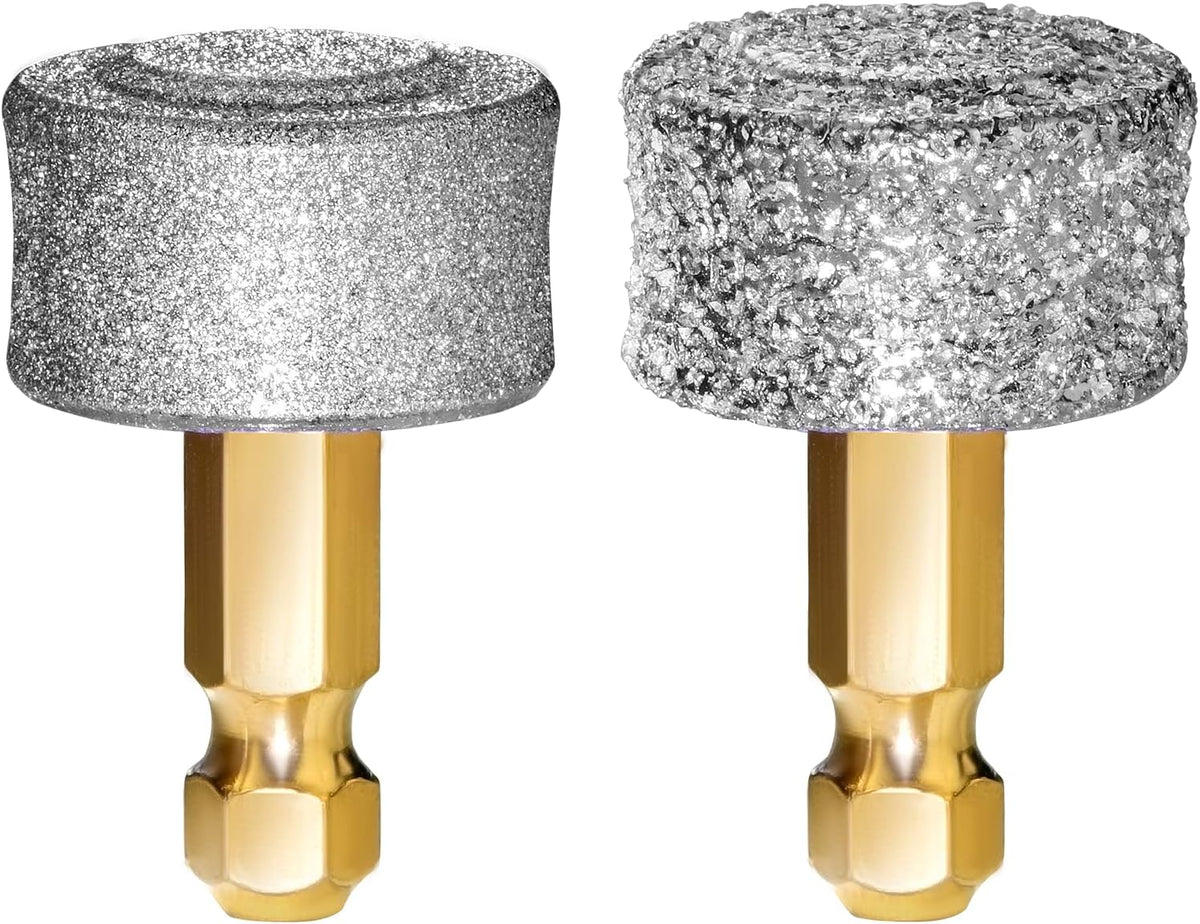 Dog Nail Grinder - Hard & Soft Replacement Heads - Small & Large Dogs - Premium Quality - Diamond Tip Drill Bit - Professional Dog Nail Trimmers - Grooming Tool kit - 2 Pack 
