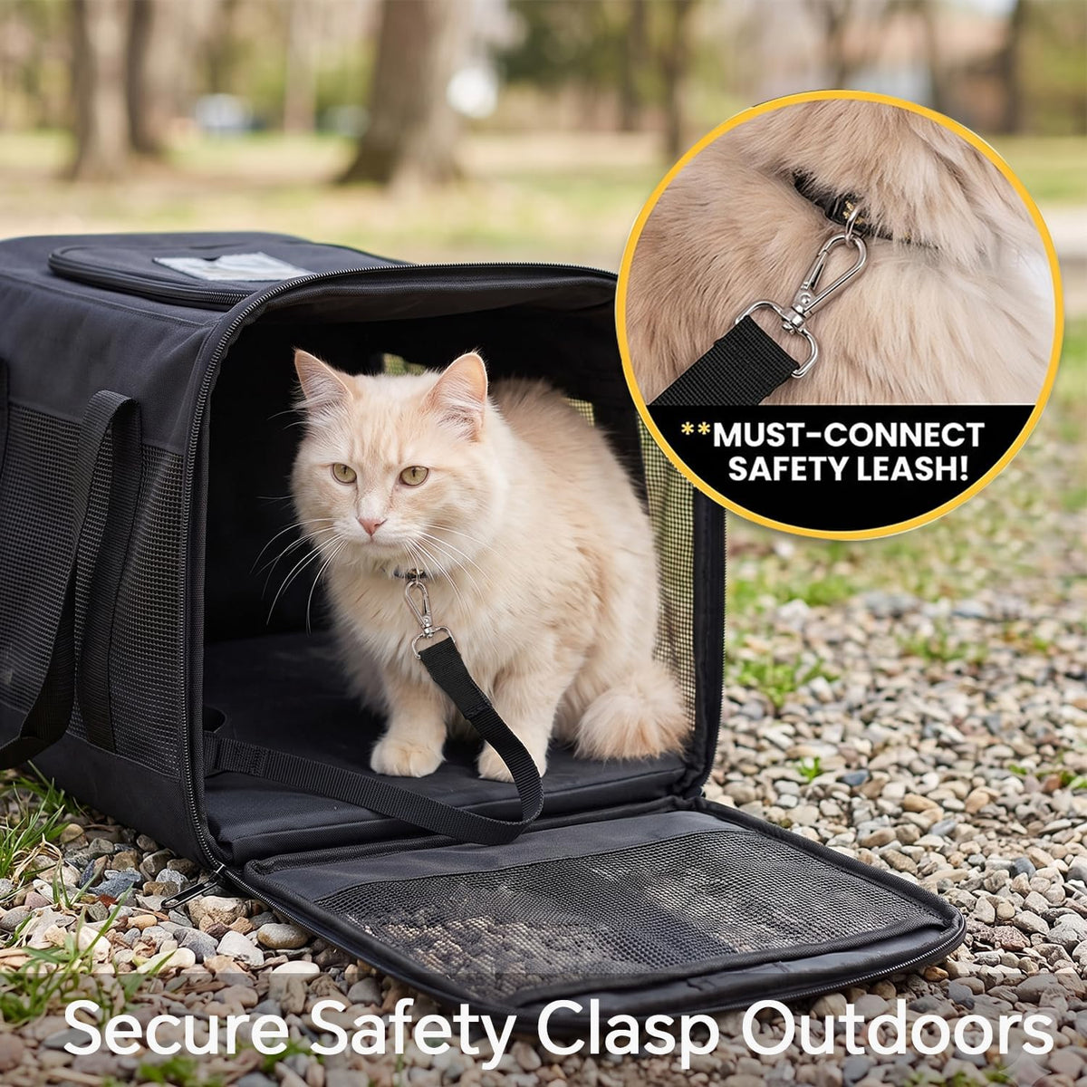 Conlun Cat Carrier Soft-Sided Pets Travel Carriers,Pink M