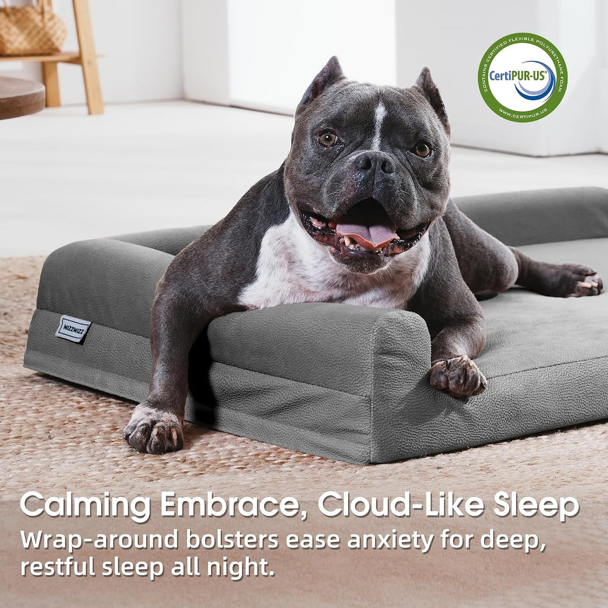 Cooling Gel Memory Foam Orthopedic Dog Bed for Medium Dogs with Arthritis