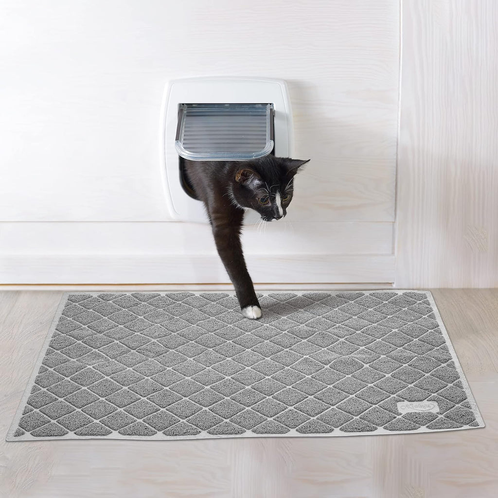 Niubya Premium Cat Litter Mat, Litter Box Mat with Non-Slip and Waterproof Backing, Litter Trapping Mat Soft on Kitty Paws and Easy to Clean, Cat Mat Traps Litter from Box