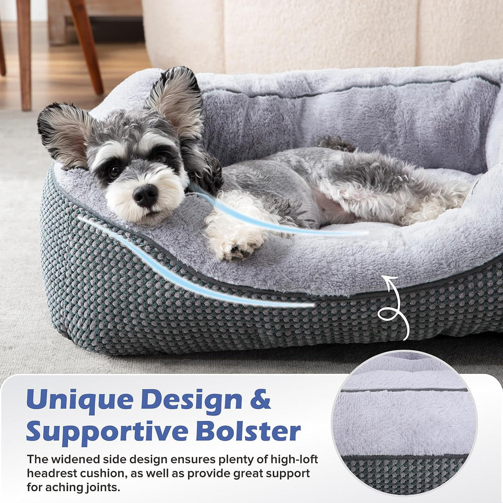 INVENHO XL Dog Beds Large Sized Dog, Washable Orthopedic Warming Soft Sleeping Durable with Anti-Slip Bottom