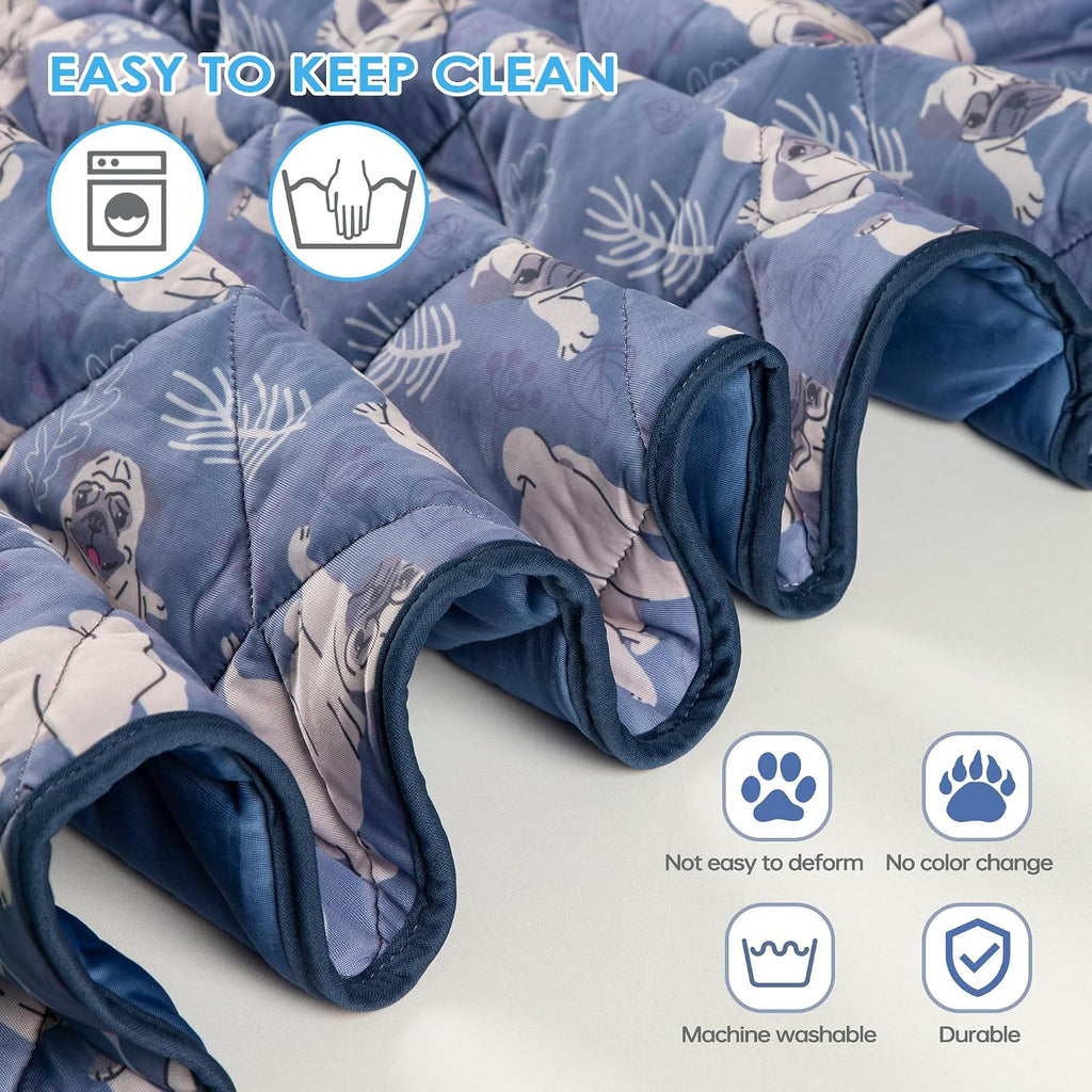 Pet Dog Cooling Mat, Outdoor Dog Cooling Pad, Washable Dogs Cats Pet Non-Toxic Cooling Pads Summer Sleeping Kennel Mats，Pet Self Cool Ice Blanket for Indoor & Outdoor Dog Beach Essentials Small
