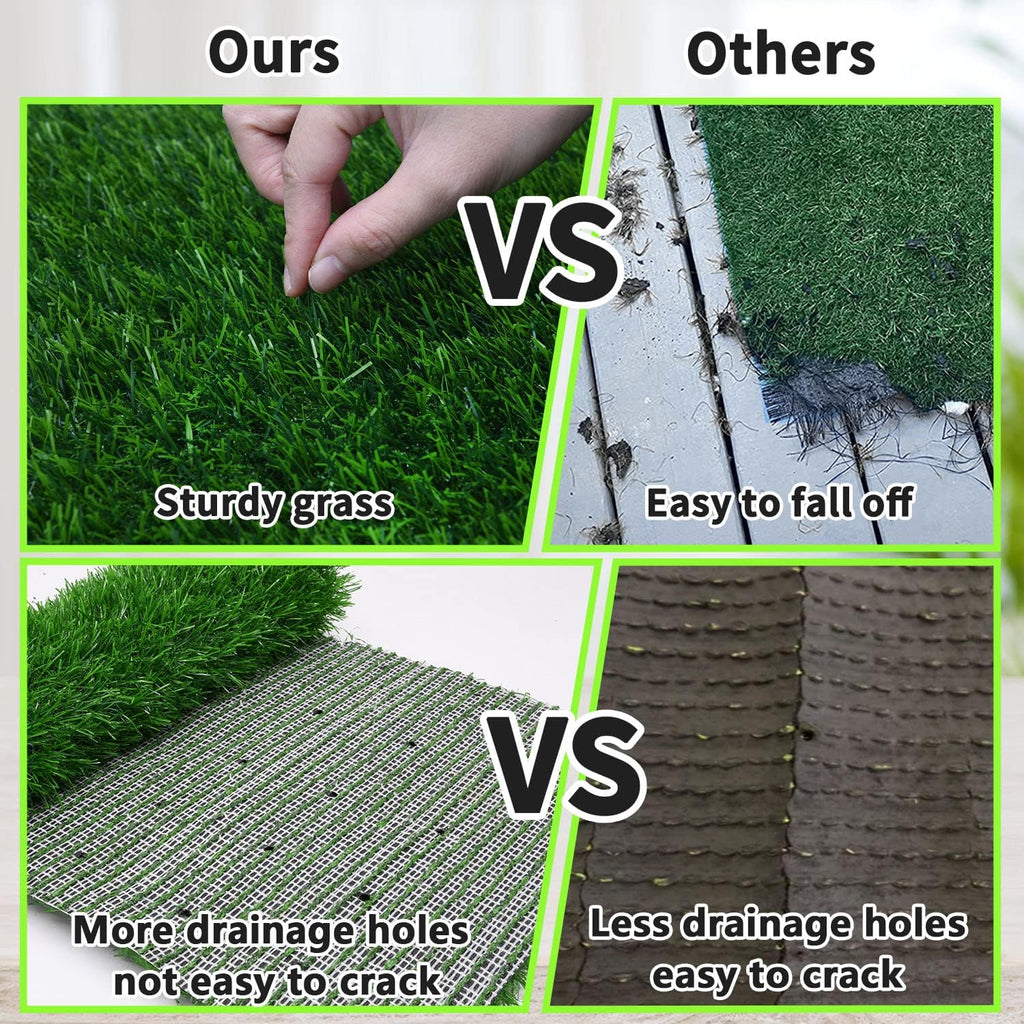 Grass Pad for Dogs 28 x 40 inches, Fast-Drain Soft Artificial Turt for Pets Potty Training, Easy to Clean Fake Grass for Dog Indoor Outdoor Use (1 Pack)