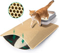 GRELY Cat Litter Mat,25"x16" Litter Box Mat,2 Layer Litter Trapping Mat for Indoor Cats,Litter Catcher Mats. Non-Slip Waterproof Urine Proof, Collapsable