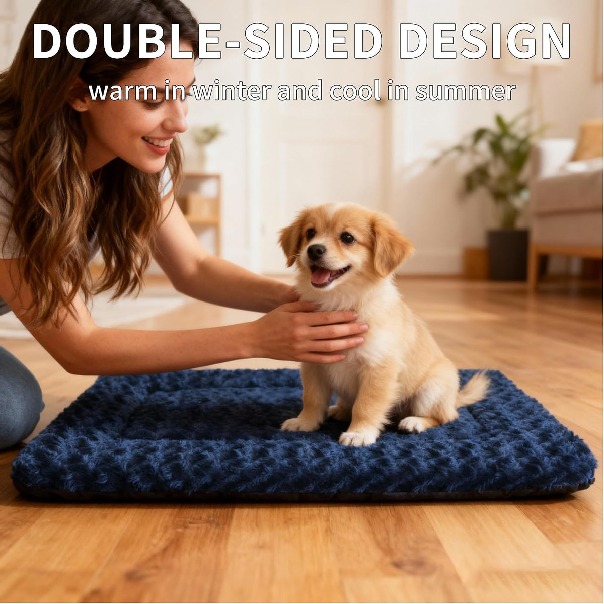 Dog Bed Mat - Comfortable Dog Kennel Pad, Soft Multi-Purpose Crate Bed Mats for Dogs & Cat