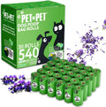 Pet N Pet Dog Poop Bags Rolls, 540 Count, Lavender Scented Green Waste Bag | Leak-Proof, Tear-Resistant, Easy-Tear Design, Durable, Reliable, Everyday Convenience, Strong, Secure, Easy dog waste bags
