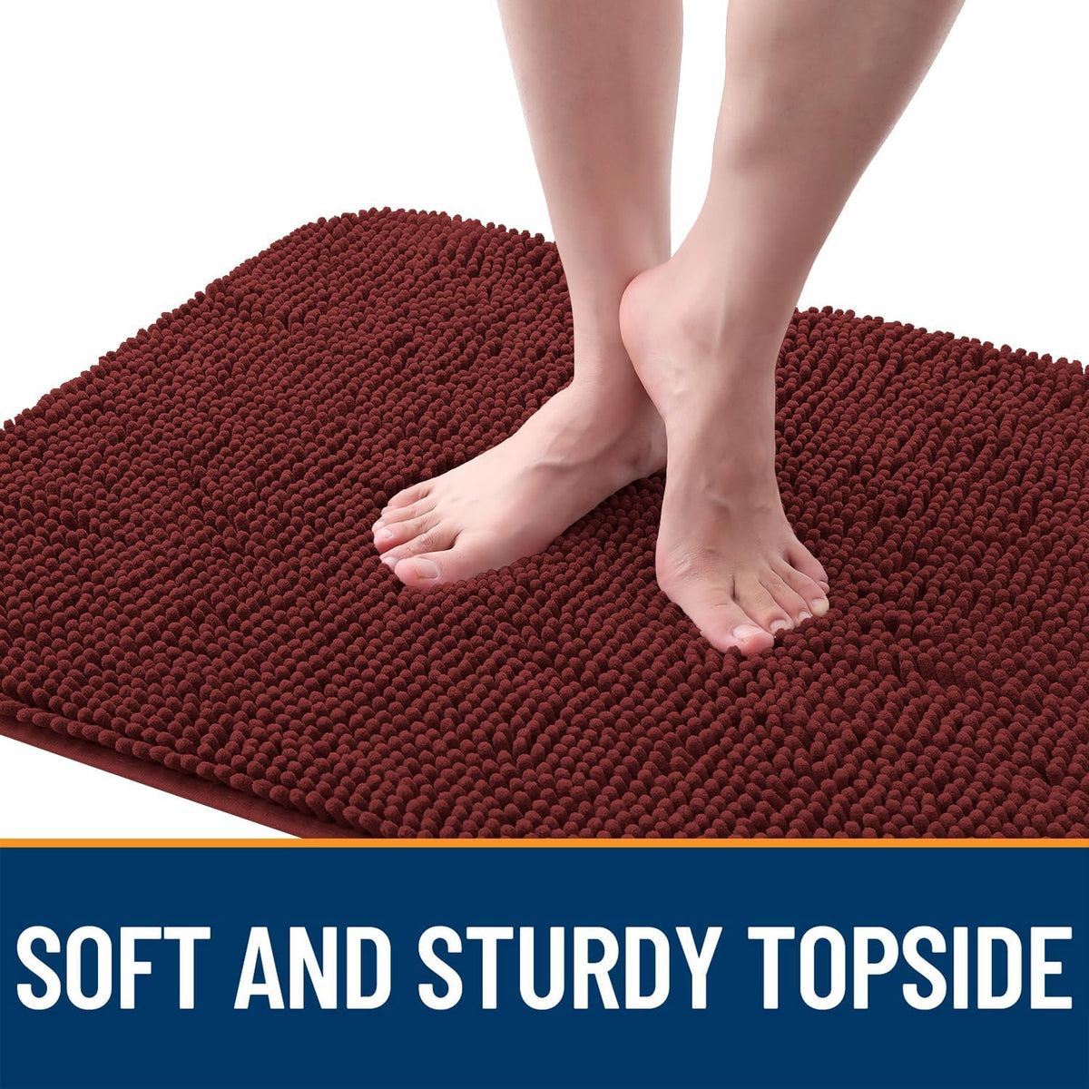 OLANLY Dog Door Mat for Muddy Paws 24x16, Super Absorbent Chenille Mud Mat
