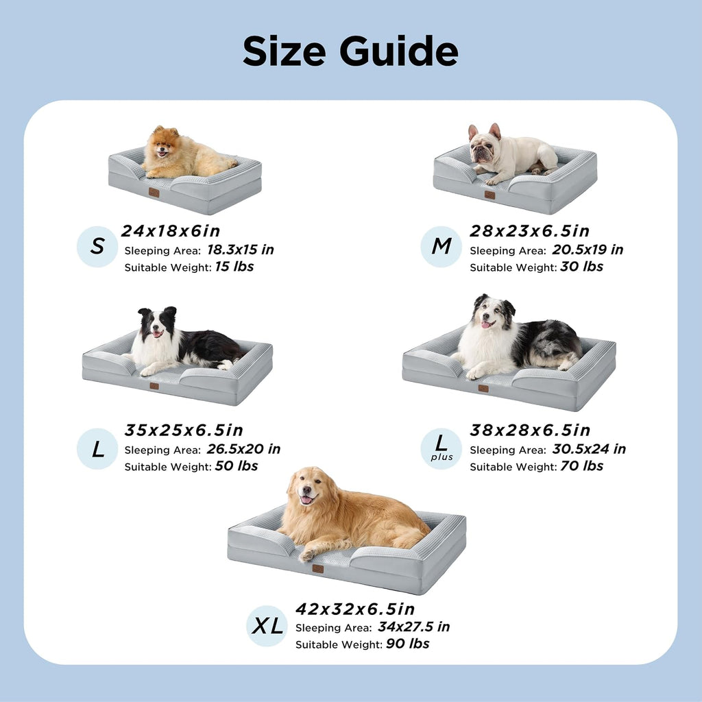 Bedsure Cooling Dog Beds Large Sized Dog Washable Original Design