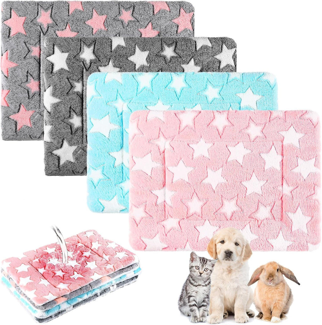 Haull 4 Pcs Waterproof Guinea Pig Bedding Mat, Cute Star, 13 x 18.5