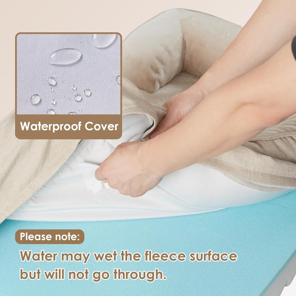 EHEYCIGA Orthopedic Dog Bed Medium Size Dog, Waterproof Washable Pet Beds