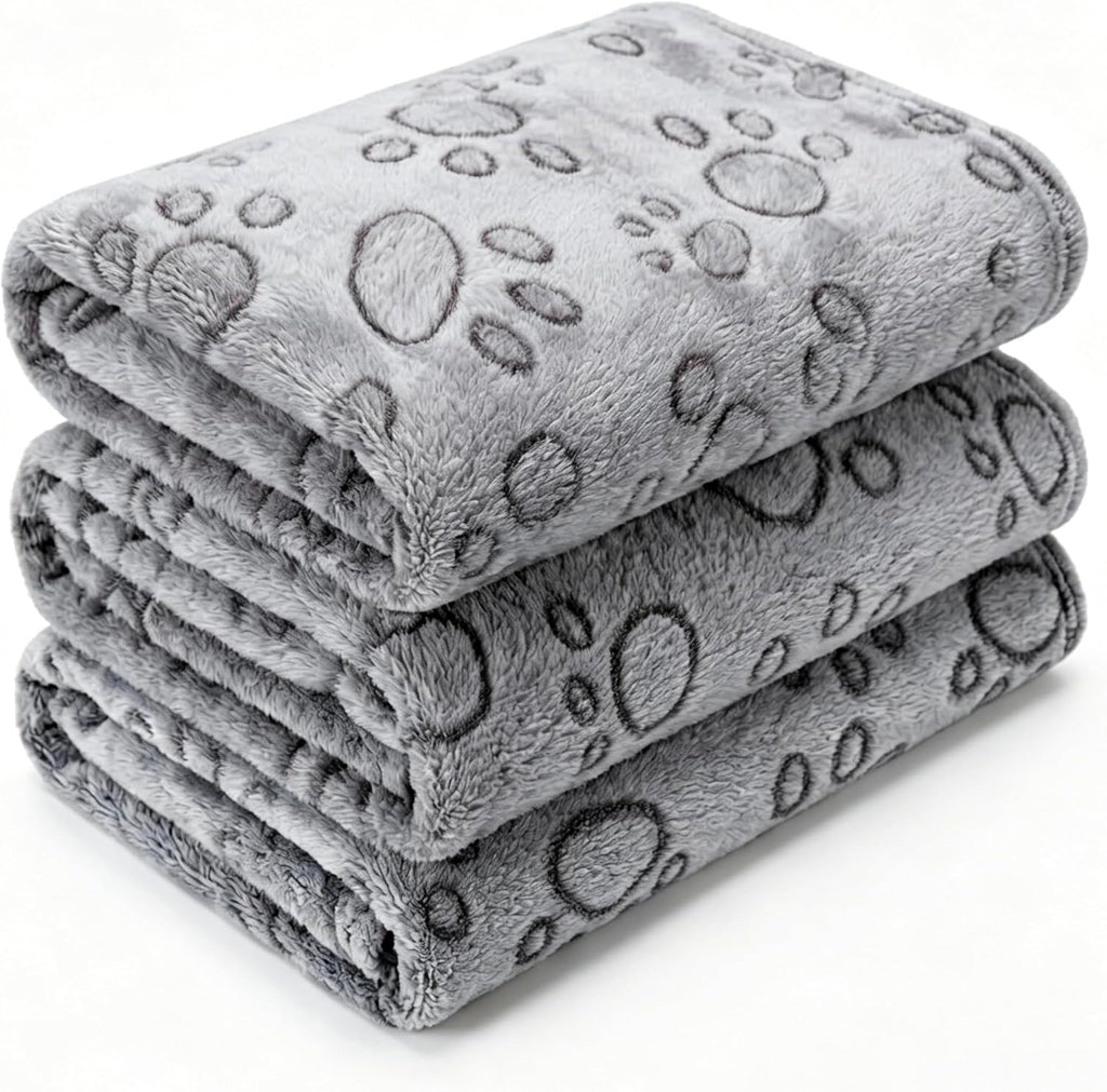 CADONO 1 Pack 3 Blankets for Dog Puppy Cat (Small 23x16'', Grey)