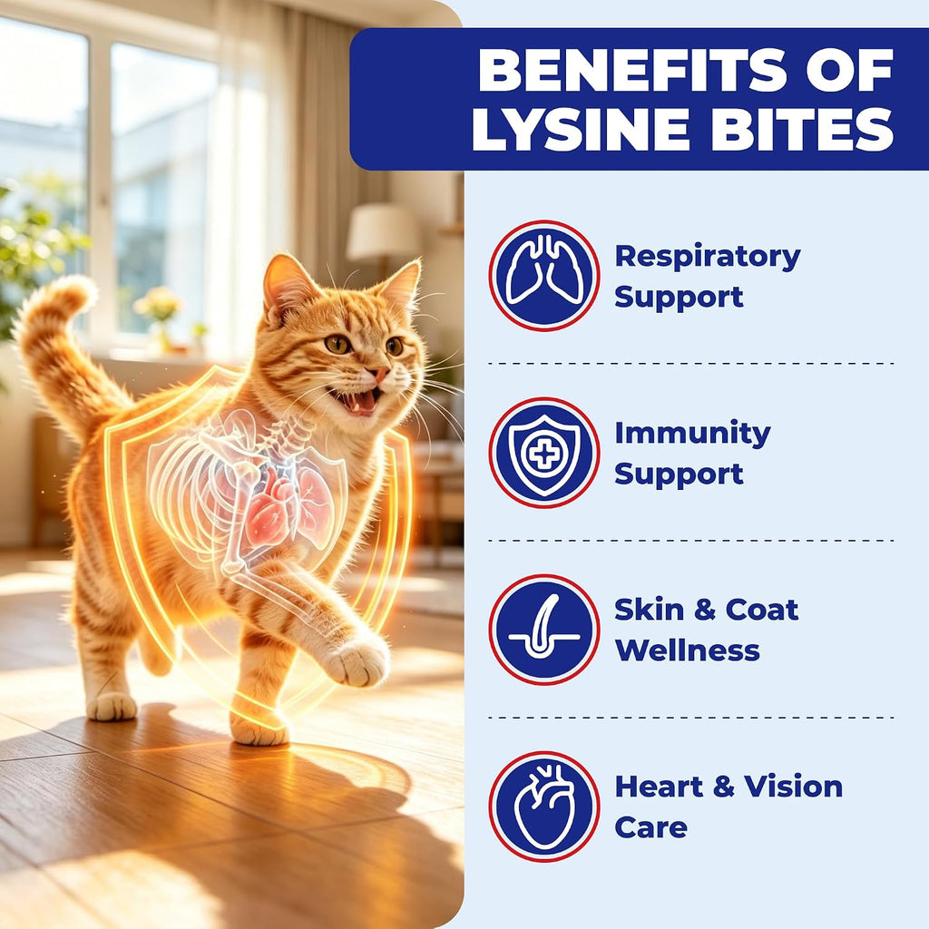 Wellix 450 Bites L-Lysine Supplement for Cats with Taurine for Immune