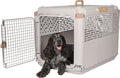SportPet Designs Collapsible Medium Pet Travel Carrier (Tan), Hard-Sided Kennel for Medium Dogs, Puppies, Cats, Kittens, Animals up to 50lbs, Washable Home & Outdoor Pet Crate, 30.6"L x 22"W x 23.25"H