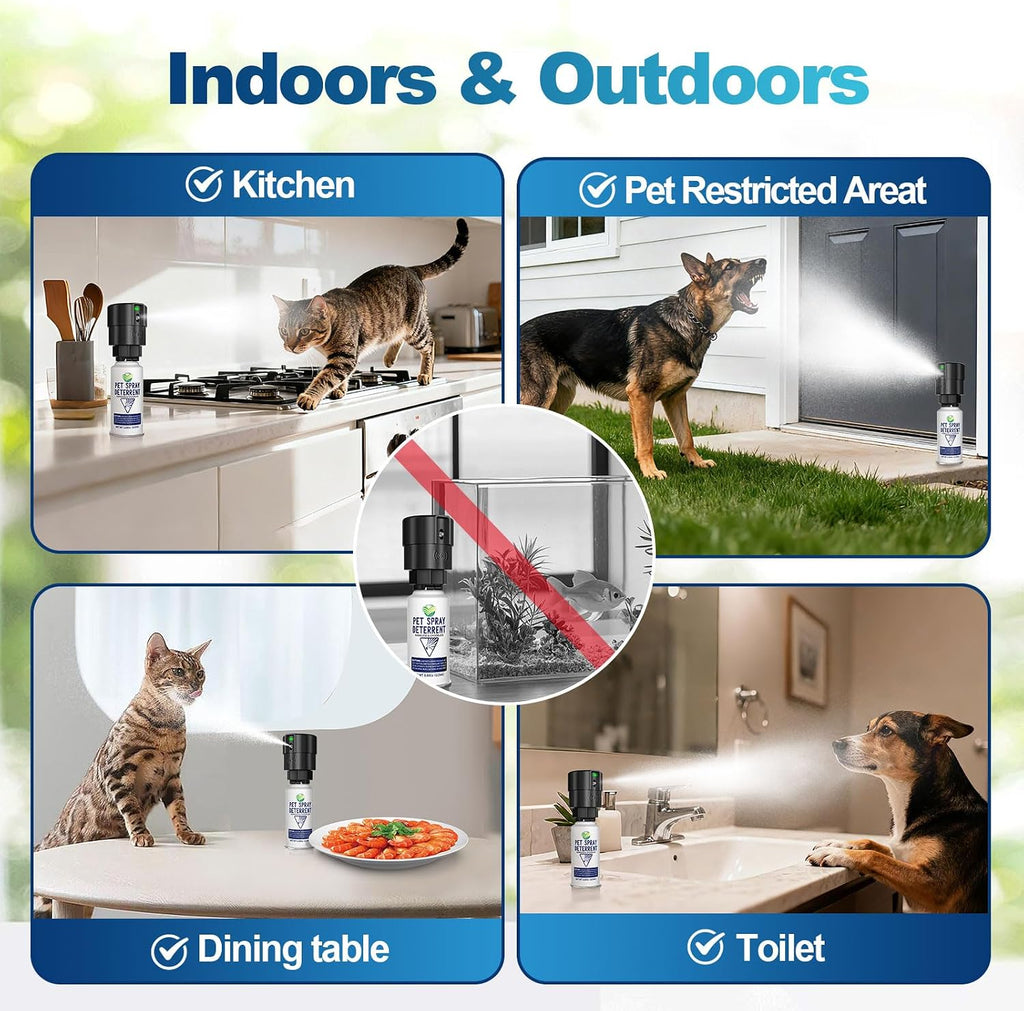 Motion Activated Pet Spray Deterrent for Cat & Dog[1 Pack] Black