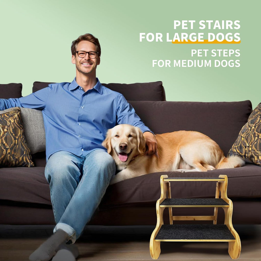 Dog Steps for Bed, 5-Step 24" High,Supports Up to 160 LB