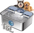 16L/541oz Stainless Dog Water Fountain with Dual‑Set Multi‑Layer Filtration
