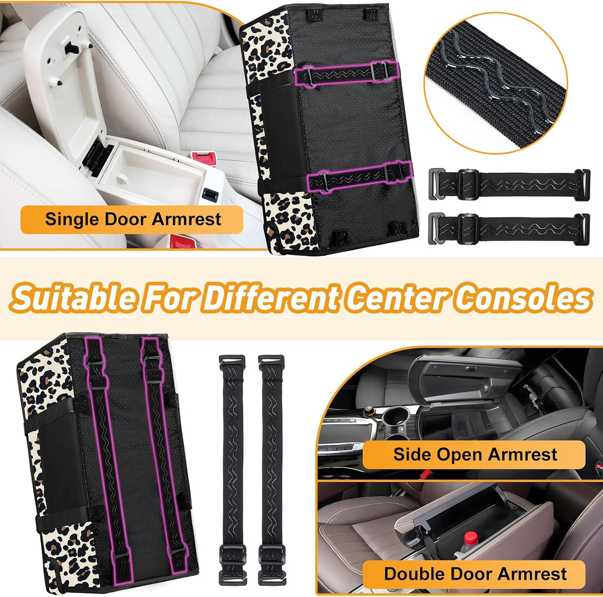 Portable Dog Car Seat for Small Dogs, Puppy Car Seat, Leopard