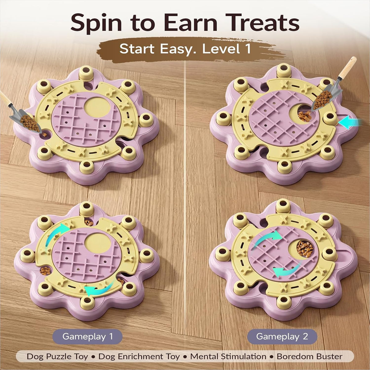 KADTC L Size 3 Levels, Dog Puzzle Toy, Slow Feeder & Enrichment for Dogs