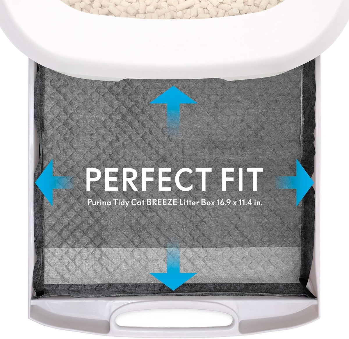Paw Inspired Cat Pads, Generic Refills for Tidy Cats Breeze Litter Box System, Disposable Kitty Litter Liners for Easy Cleaning, Super Absorbent Pee Pads, 16.9 x 11.4 Inch (Carbon, 20 Count) | Generic Refills for Tidy Cats Breeze Litter Box System, Sup...