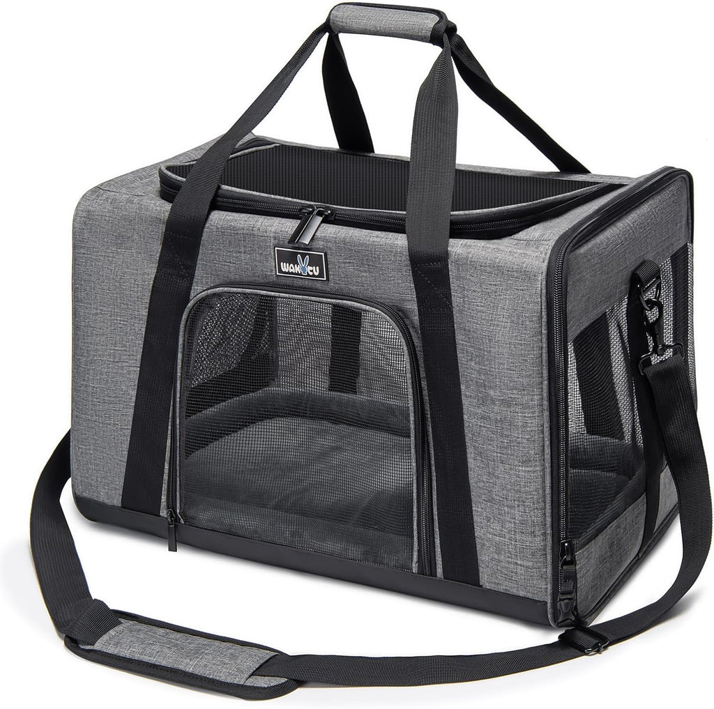 Wakytu Cat Carrier Soft for Medium or Large Cats for Car Travel Camping