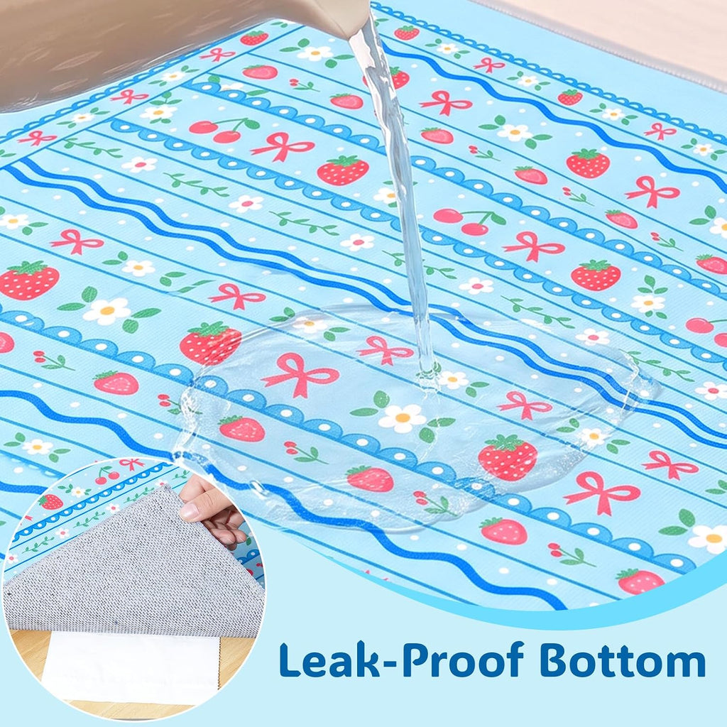 Bienbee Cat Litter Mat, 2 Pack 33" x 22" Machine Washable for Litter Boxes