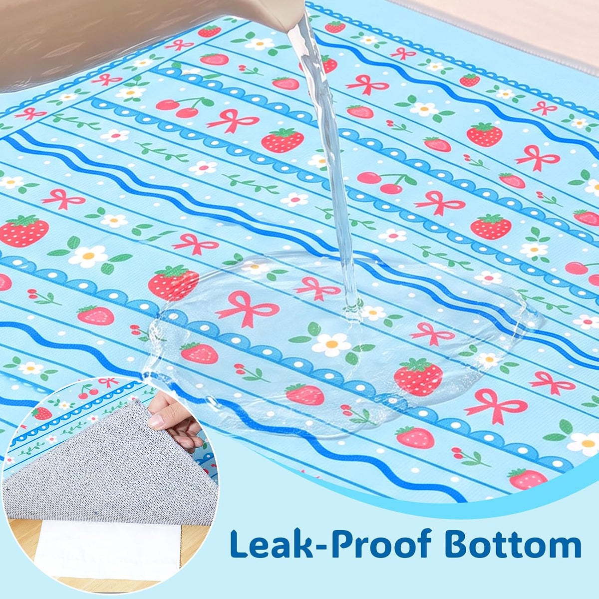 Bienbee Cat Litter Mat, 2 Pack 33" x 22" Machine Washable for Litter Boxes