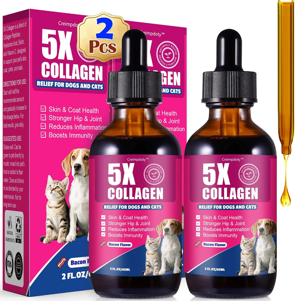 2-Pack Premium Collagen for Dogs & Cats, Skin & Coat, Joint & Hip