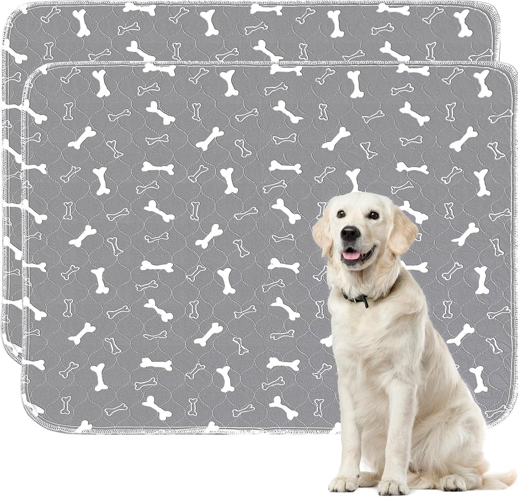 Washable Pee Pad for Dogs, 2 Pack Extra Large Puppy Pads, 48"x60" | Super Absorbent, Waterproof & Leakproof, Non-Slip Bottom, Machine Washable, For Floors, Beds, Couches, Crates, Carpets, Cars