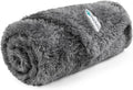 PetAmi Soft Plush Sherpa Dog Blanket for Pet Cat, Small 24x32, Grey