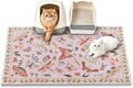 Cat Litter Mat, 35" x 23" Litter Mat, Traps 100% Cat Litter, Non-Slip Litter Box Trapping Mat, Cute Decor Mat, Easy Clean for Scatter Control, Waterproof Urine Protection