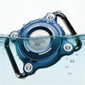 Waterproof Airtag Holder for Dog Collar, (Blue–White Accent)