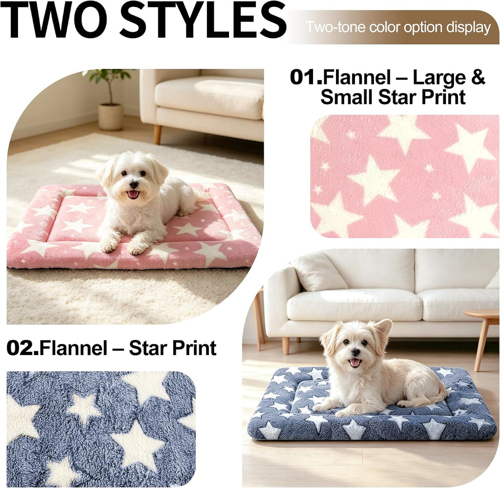 Dog Bed Mat, Reversible Crate Pads for Small/Medium/Large Dogs & Cats