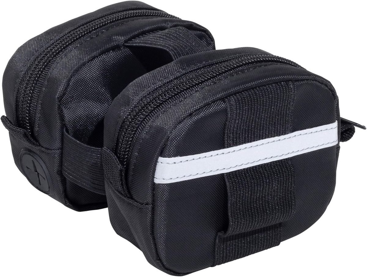Gracie To The Rescue Leash Bag, compatible with flexi retractable leash, Treat and Poo Bag Holder for leash, Waste Bag Holder (Black)