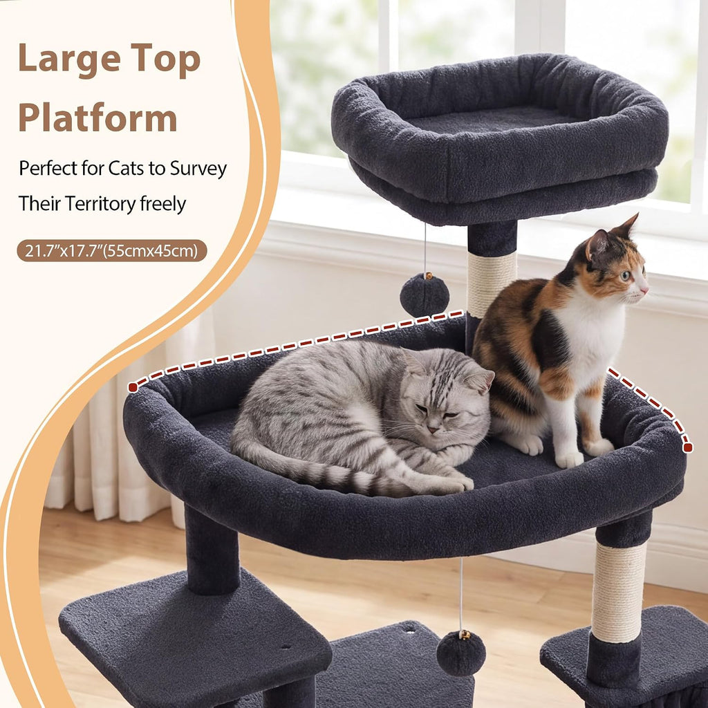 Gitelsnour 78.7'' Cat Tree Tower, 4 Cat Condos for Mutiple Cats, GCT809G