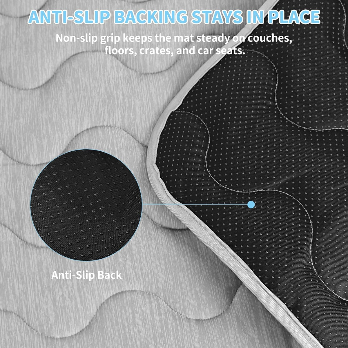 Dog Cooling Mat Q-Max>0.4 47.2" *29.6" Self Cool Pad for Dogs and Cats with Anti-Slip Bottom, Washable Portable Pet Sleeping Pad for Summer，X-Larger Size