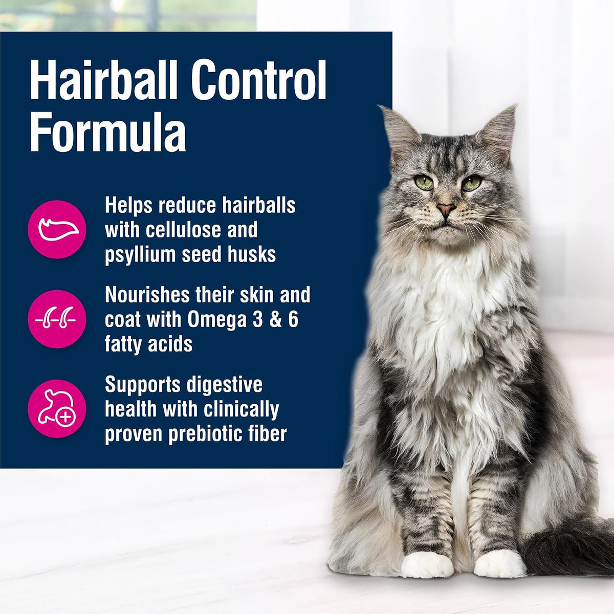 Blue Buffalo True Solutions Hairball Control Chicken Dry Cat Food, 11 lb