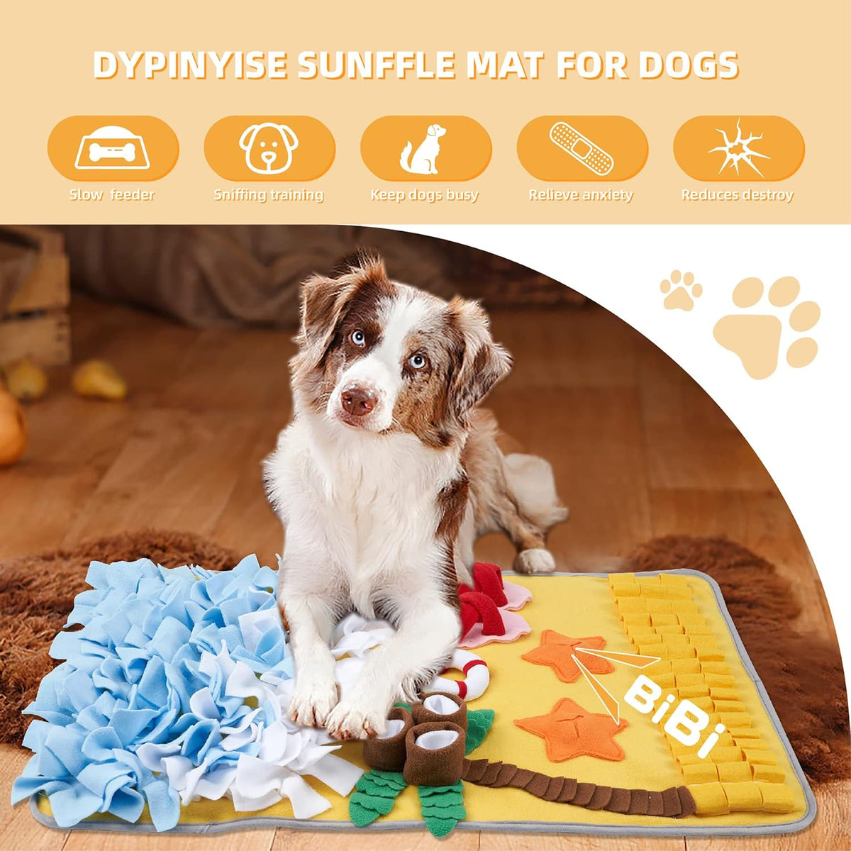 Snuffle Mat for Large Dogs Sniff Mat for Cats, 30" x 18"