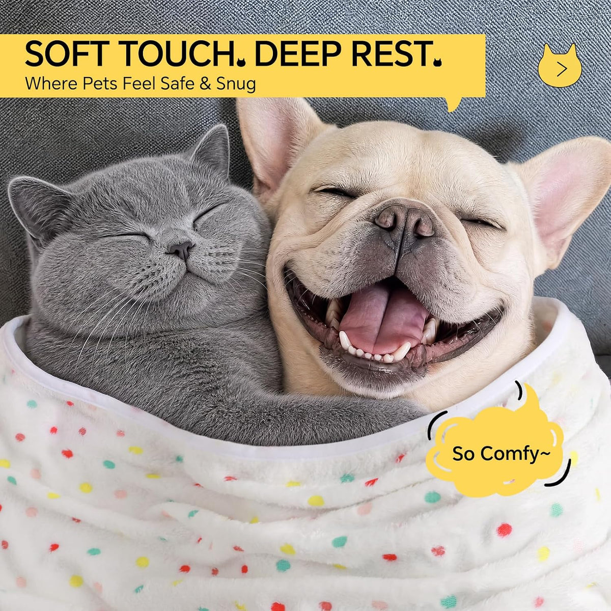 1 Pack 3 Blankets Super Soft Cute Dot Pattern Pet Blanket Flannel Throw for Dog Puppy Cat Dot (Large(41x31), Beige/Brown/Pink)