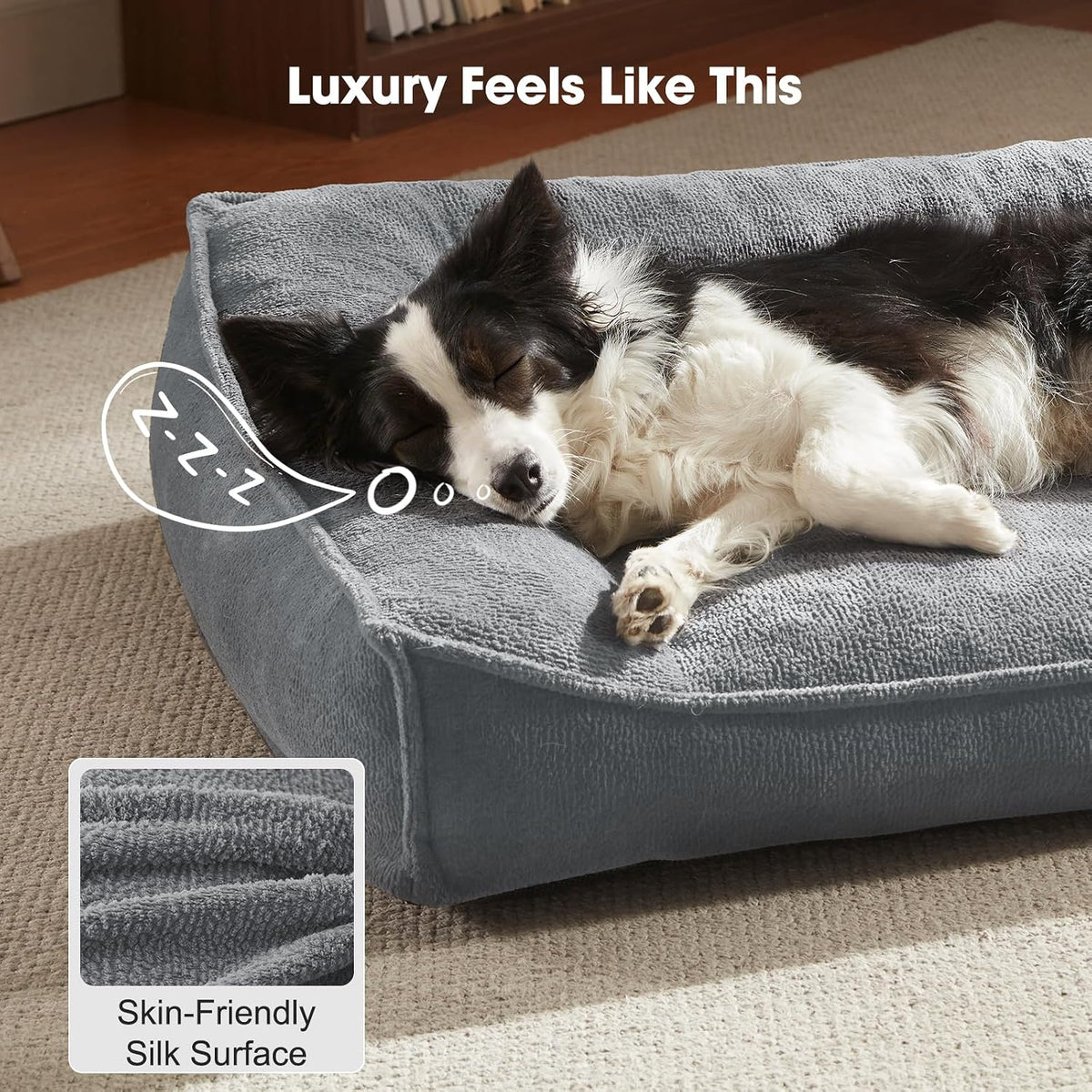 FURTIME Orthopedic Dog Bed Medium Size Dog, Extra Washable Dog Couch 35"