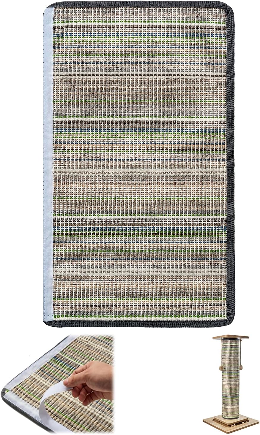 Odoland Cat Scratching Post Replace Mat Natural Sisal Scratcher Pad